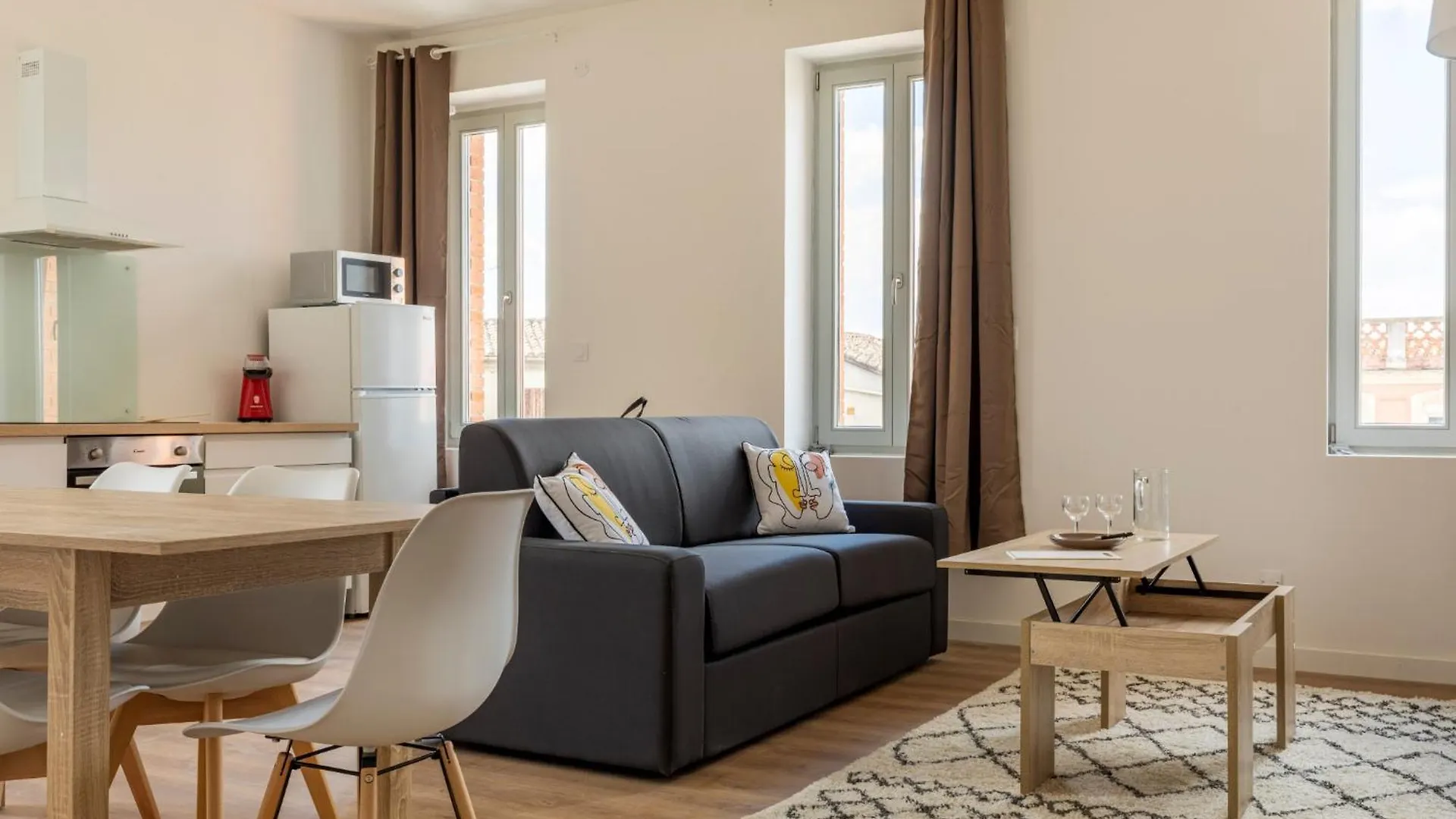 L'abeille - T3 chaleureux avec 2 chambres et 1 canapé lit Castelsarrasin